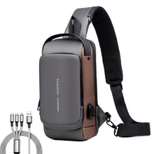 Cargar imagen en el visor de la galería, Bolsa Antirrobo Crossbody  ,con carga USB  Mochila de hombro, impermeable Bolsas con cerradura de combinación
