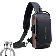 Charger l&#39;image dans la galerie, Bolsa Antirrobo Crossbody  ,con carga USB  Mochila de hombro, impermeable Bolsas con cerradura de combinación
