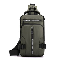 Cargar imagen en el visor de la galería, Bolsa Antirrobo Crossbody  ,con carga USB  Mochila de hombro, impermeable Bolsas con cerradura de combinación
