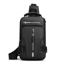 Cargar imagen en el visor de la galería, Bolsa Antirrobo Crossbody  ,con carga USB  Mochila de hombro, impermeable Bolsas con cerradura de combinación
